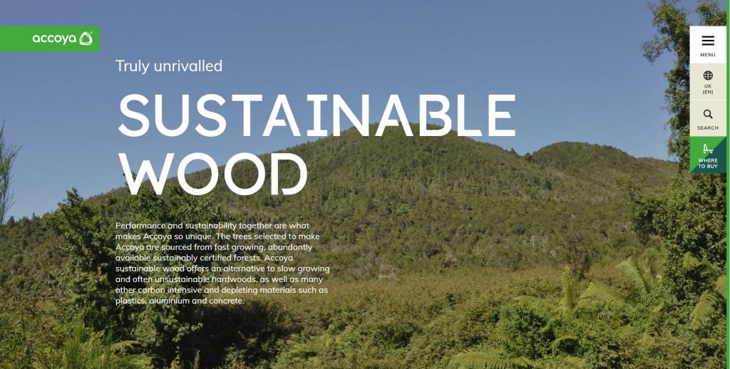 Accoya sustainable wood